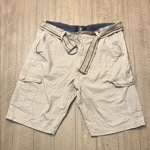 Beverly Hills Polo Club Tan Cargo Shorts with Belt